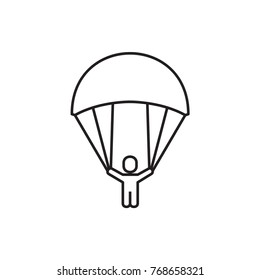parachute icon illustration isolated vector sign symbol