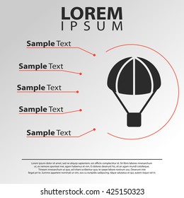 parachute icon. parachute infographics template