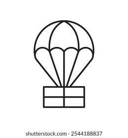 Parachute icon. isolated vector icon.