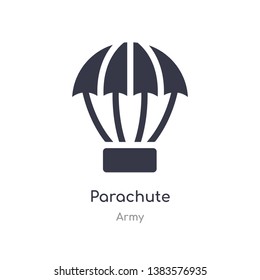 parachute icon. isolated parachute icon vector illustration from army collection. editable sing symbol can be use for web site and mobile app