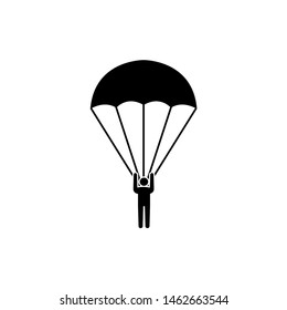 Parachute icon, logo isolated on white background