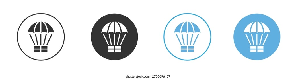 Fallschirm-Symbol Logo-Vorlagendesign-Set