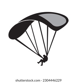 parachute icon logo vector design template