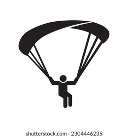 parachute icon logo vector design template