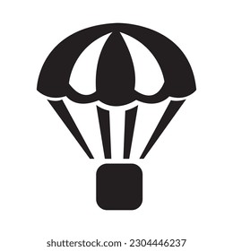 plantilla de diseño vectorial del logotipo del icono paracaidista