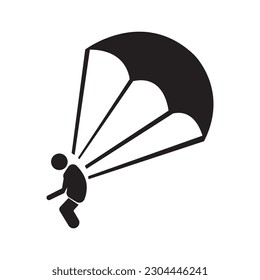 parachute icon logo vector design template