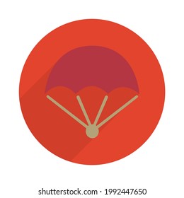 parachute icon on a white background, vector illustration