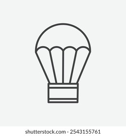 Parachute icon set. vector illustration.