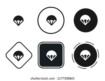 parachute icon set. Website set icon vector. for computer and mobile