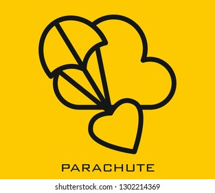Parachute icon signs