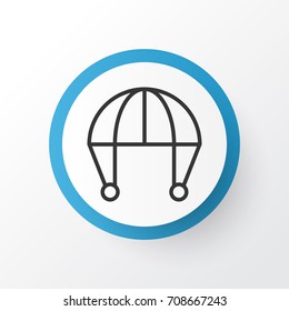 Parachute Icon Symbol. Premium Quality Isolated Skydive Element In Trendy Style.