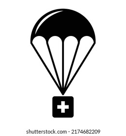 Parachute icon vector design template.