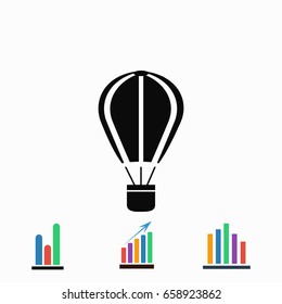 parachute icon vector, flat design best vector icon