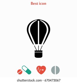 parachute icon vector, flat design best vector icon