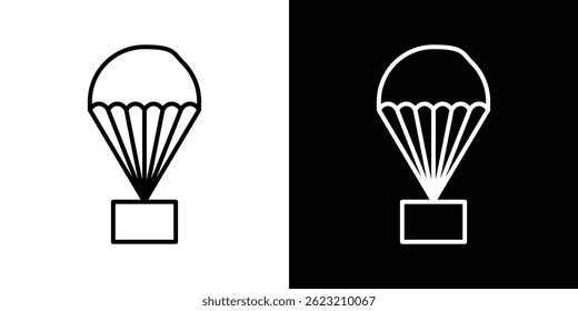 Fallschirm-Symbol, Vektorgrafik für Web und Mobile