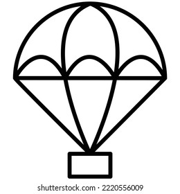 Parachute icon vector image. Can also be used for web apps, mobile apps and print media.