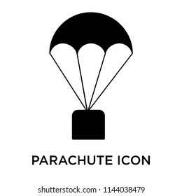 Parachute icon vector isolated on white background for your web and mobile app design, Parachute logo concept