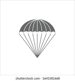 Parachute icon vector on white backgorund