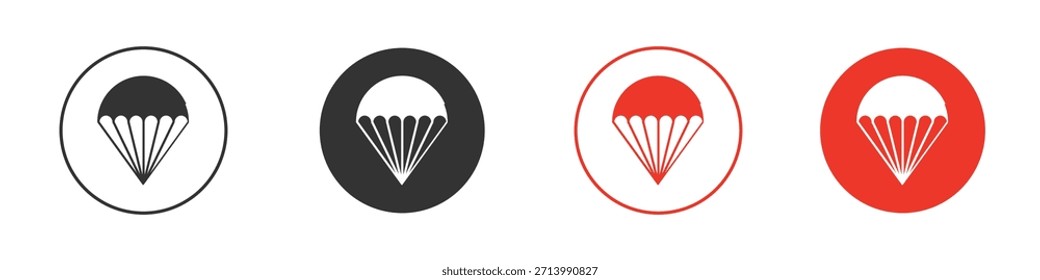 Icono del paracaídas. diseño del Vector del Web