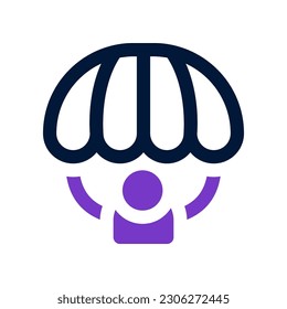 icono de paracaídas para tu sitio web, móvil, presentación y diseño de logotipo.