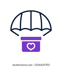 parachute icon for your website, mobile, presentation, and logo design.