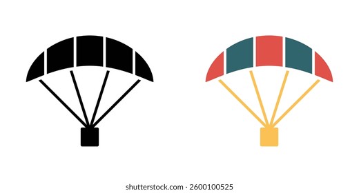 Parachute icons collection vectors for web ui