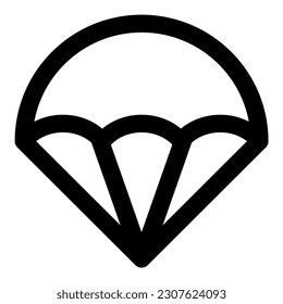 Fallschirmtafel, Vektorsymbol zur Illustration von Objekten