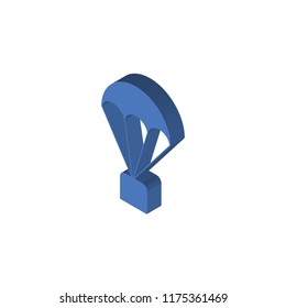 Parachute isometric left top view 3D icon