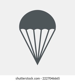 Parachute jump extreme quality vector illustration cut