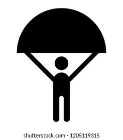 
Parachute jump to protect oneself in danger 
