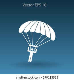 Parachute jumper vector illustration