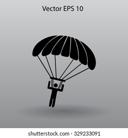 Parachute jumper vector illustration