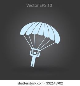 Parachute jumper vector illustration