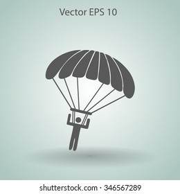 Parachute jumper vector illustration