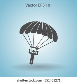Parachute jumper vector illustration