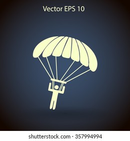 Parachute jumper vector illustration