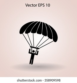 Parachute jumper vector illustration
