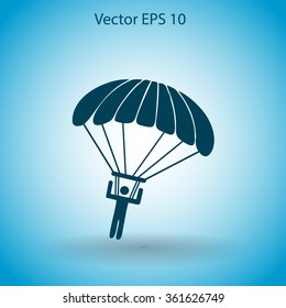 Parachute jumper vector illustration