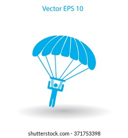 Parachute jumper vector illustration
