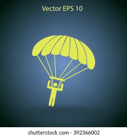 Parachute jumper vector illustration