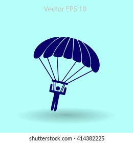 Parachute jumper vector illustration