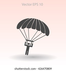 Parachute jumper vector illustration