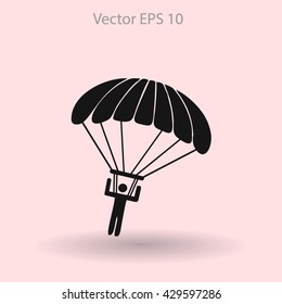 Parachute jumper vector illustration