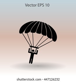 Parachute jumper vector illustration