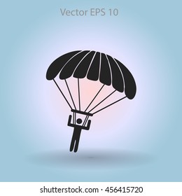 Parachute jumper vector illustration