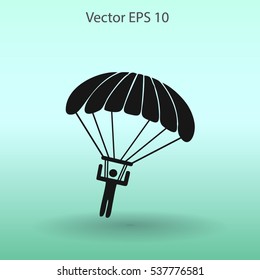 Parachute jumper vector illustration