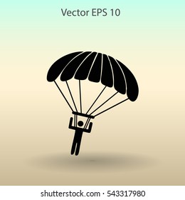 Parachute jumper vector illustration