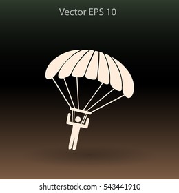 Parachute jumper vector illustration