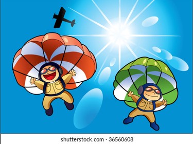 parachute jumping