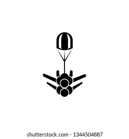 Parachute, Jumping, Trainer, icon. Summer vector icon Black Thin flat Symbol of Tourism for Web and App development Isolated on White Background. Vector